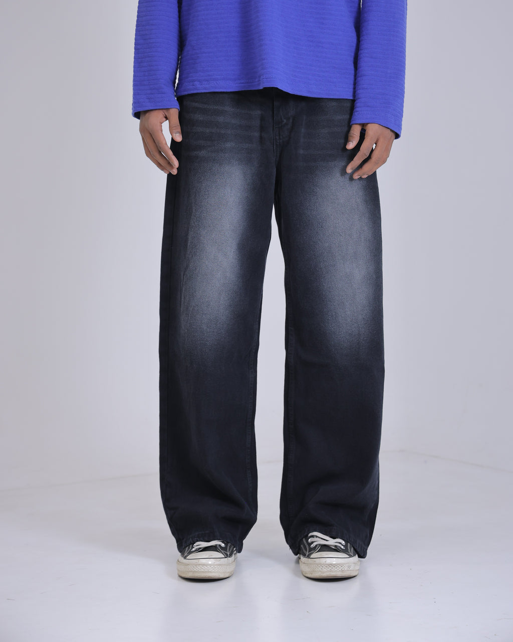 VINTAGE BLACK RINSE BAGGY