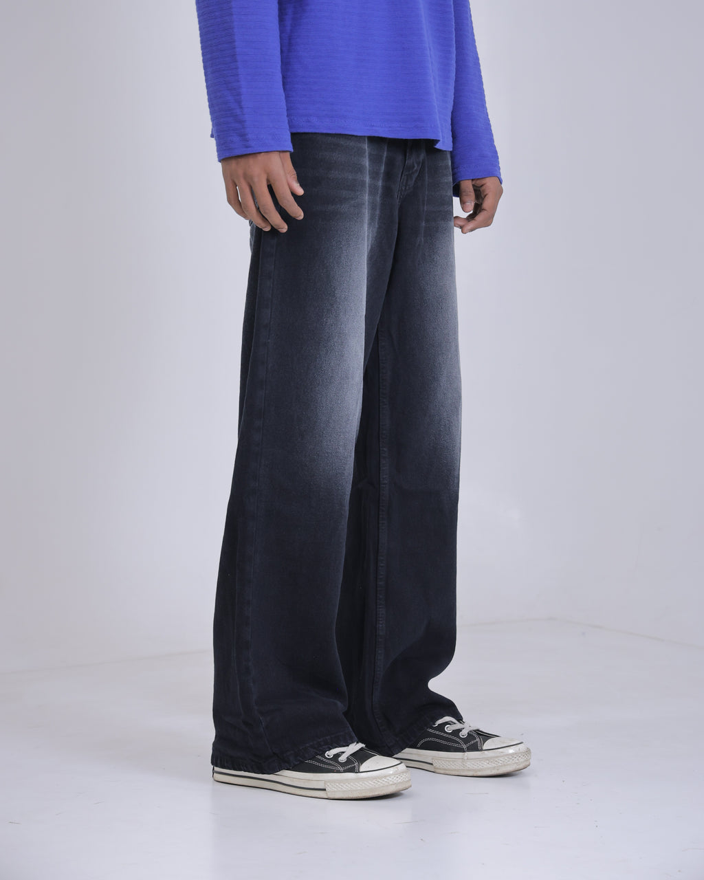 VINTAGE BLACK RINSE BAGGY